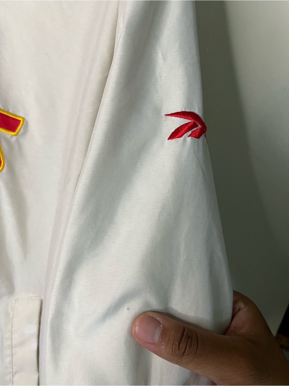 Vintage Reebok Pro Line Kansas City Chiefs Pullover Windbreaker Jacket M *FLAWS* - Picture 10 of 14